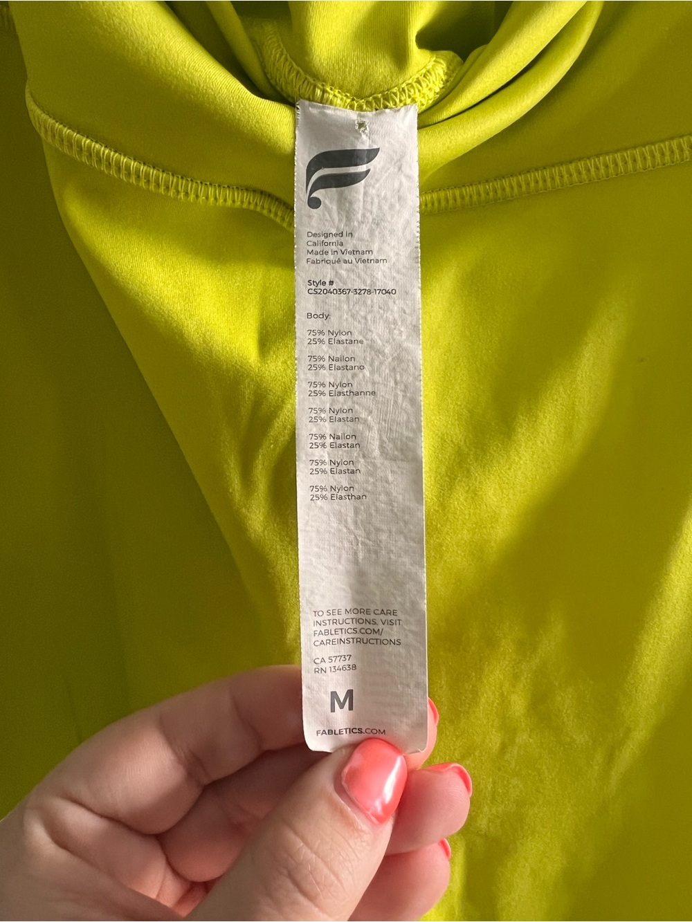 Fabletics Trinity Motion365 High-Waisted Green Capri - Size Medium - Picture 9 of 10
